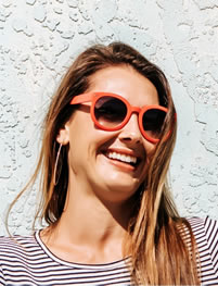 Jenna McKay red sunglasses cropped